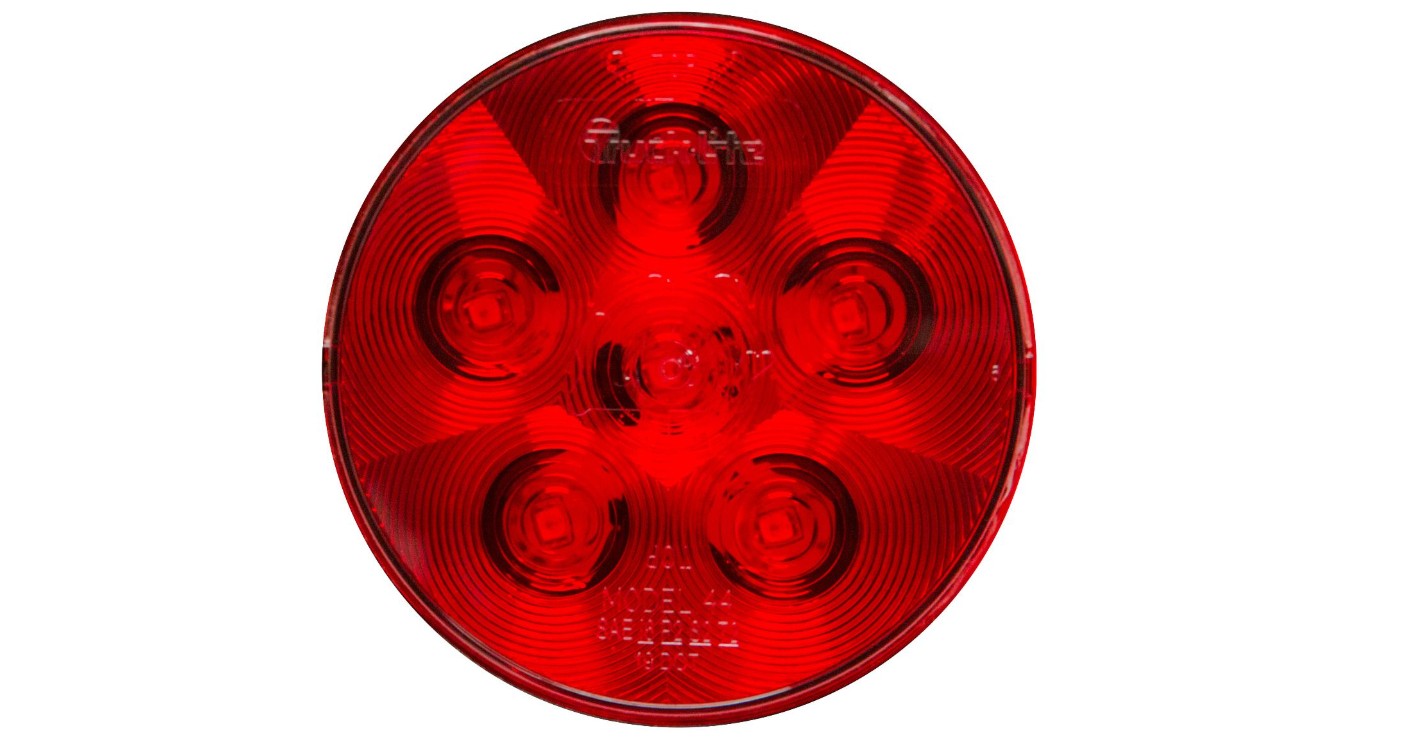 Truck-Lite Super 44® Red LED 4.35" Round Stop/Turn/Tail Light – Grommet Mount 44302R