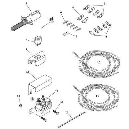 Electrical Parts Kit w/Rocker Switch - 50-Amp Module